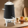 thumbnail image 3 of 13 Liters Stainless Steel Hot Beverage Dispenser, 3.4 Gallon Hot Drinks Dispenser with Faucet, Coffee Chafer Urn with Fuel Holder for Parties Event Buffet Catering (Black), 3 of 7