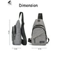 thumbnail image 5 of PULLIMORE 2 Pcs Men Chest Bags Casual Crossbody Shoulder Sling Backpack Fanny Pack for Sports Travel (Black + Gray), 5 of 9
