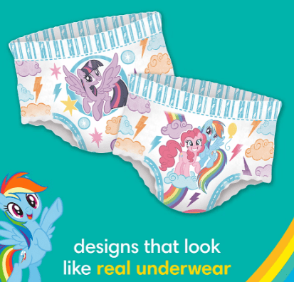 Pampers Easy Ups Training Underwear My Little Pony Size 3T/4T (30-40 lb) 120 count
