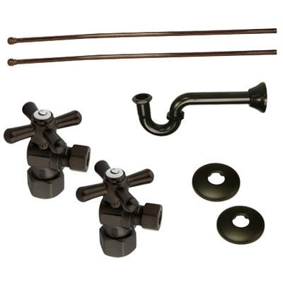 Kingston Brass Kingston Brass Trimscape KPK105P Plumbing Supply Kits Combo, 1/2" IPS Inlet, 3/8" Comp Outlet