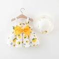 thumbnail image 2 of Gubotare Robe pour Enfants Robe Fillette Robe Sans Manches à Volants pour Filles Tenues d'Été Robe de Plage 1T 2T (Jaune, 1-2 Ans), 2 of 4