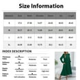 thumbnail image 3 of CIENVNSTG Midi Dresses for Women Casual Pleated Dress Soild Color Round Neck Long Sleeves Pockets Dress Cover Up Formal Green S, 3 of 7