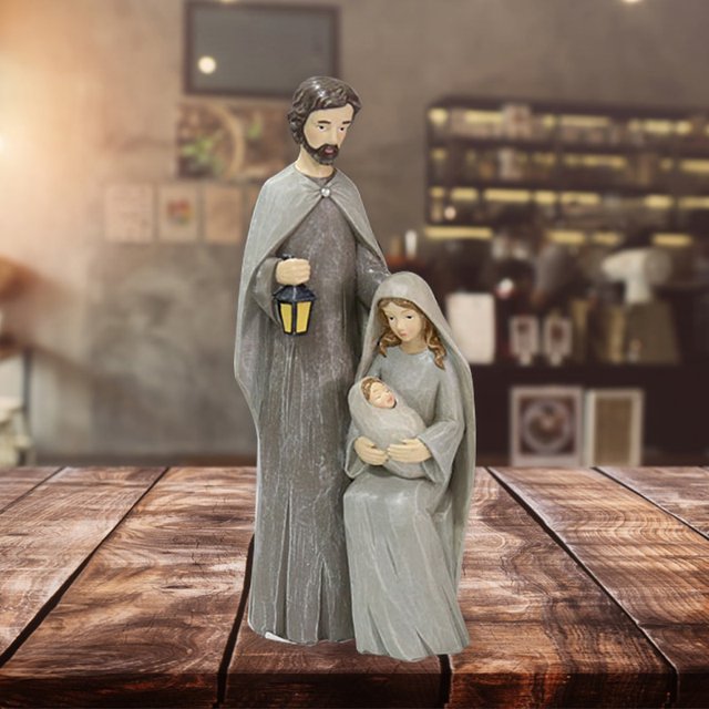 Statue Nativity Scene Christmas Figurine Personalized Resin Crafts Creative Desktop Ornament for Home Decoration Gift 2022BUnited Kingdom He Qiyong unisex