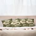 thumbnail image 4 of Ambesonne Green Throw Pillow Cover 4 Pack, Chinese Dragon&nbsp;Eastern, 16", Yellow and Green, 4 of 5