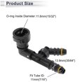 thumbnail image 4 of Conectores rápidos de línea de combustible de 7/16" ID para manguera de 15/32" SAE, accesorios de sello en T de plástico negro, 2 piezas, 4 of 6