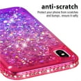 thumbnail image 3 of Mignova iPhone X , iPhone Xs Flash Case, Durable and Cute Colorful Quicksand Series Bling Diamond Flowing Liquid Floating Shockproof Cover case for Apple iPhone X , iPhone Xs 5.8 inch - Red+Purple, 3 of 6