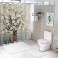 thumbnail image 7 of Creowell Flowers Pretty Shower Curtain 100% Polyester Fiber Bathroom Decor with Hooks 36x72, 7 of 7