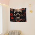 thumbnail image 3 of Picia Vintage Butterfly Flower Skull Pattern Tapestry-Tapestries for Bedroom Living Room Dorm(29x37"), 3 of 8