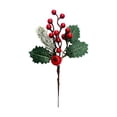 thumbnail image 2 of 5PCS Simulation Of Small Red Fruit Berry Christmas Decoration Artificial Flower Home Table Decoration, 2 of 6