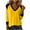 Yellow, variant on Women's Fashion Printing Casual V-neck Long Sleeve Loose T-shirt Top Outfits Winter Clothing Basic Fall Clothes