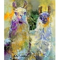 thumbnail image 2 of Wallich, Richard 20x23 White Modern Wood Framed Museum Art Print Titled - Llamas, 2 of 4