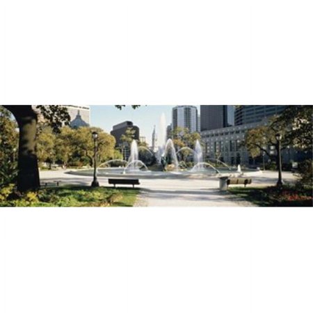Panoramic Images Fountain in a park Swann Memorial Fountain Logan Circle Philadelphia Philadelphia County Pennsylvania USA Poster Print by Panoramic Images - 36 x 12