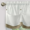 thumbnail image 3 of Achim Lana Indoor Polyester Light Filtering Solid Tier & Valance, Tan, 58-in W x 36-in L, 3 of 4