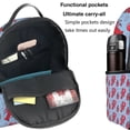 thumbnail image 5 of Lsque Cartoon Lobsters 2 Pattern Backpack – School Travel Canvas Daypack with Ergonomic Padded Straps, Multiple Compartments & Leather Handle, 5 of 5