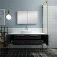 thumbnail image 7 of Fresca Fvn6160-Vsl Lucera 60" Wall Mounted Single Basin Vanity Set - Brown, 7 of 7