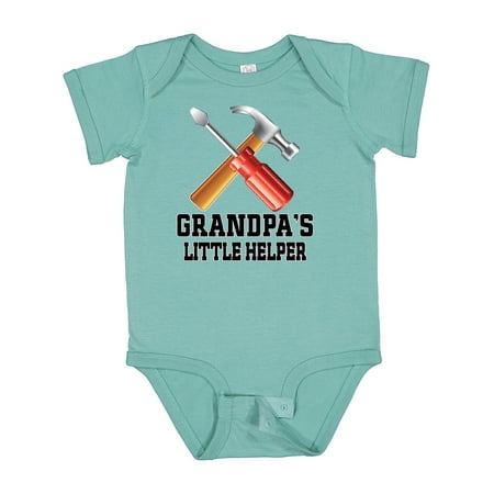 

Inktastic Grandpa Little Helper Grandson Gift Baby Boy Bodysuit