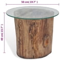thumbnail image 4 of vidaXL Coffee Table Teak Glass 50x40 cm, 4 of 5