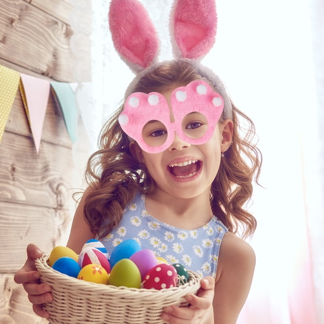 Xihbxyly Gafas de Conejo, Accesorios Fotográficos Festivos para Pascua, Accesorios Coloridos para Decorar Huevos, Ropa Divertida para Celebraciones, Ideal para Reuniones Familiares, Diseño de Plástic