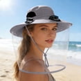 thumbnail image 3 of Klonfd Solar Fan Cap Wide Edge Fan Sun Cap Control Cap For And Solar USB Charging Cap With Net, 3 of 4