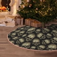 thumbnail image 4 of Salouo funny Retro Skull Christmas Tree Skirt 36" Farmhouse Christmas Decorations Snowman Xmas Tree Skirt Tree Mat for Holiday Party Decor, 4 of 8