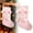 Deer, variant on Pink Christmas Stocking,18 Inch 3D Shiny Bling Large Stocking,Winter Snowflake Large Xmas Stockings for Family Holiday Christmas Party Decorations Gift(Deer)