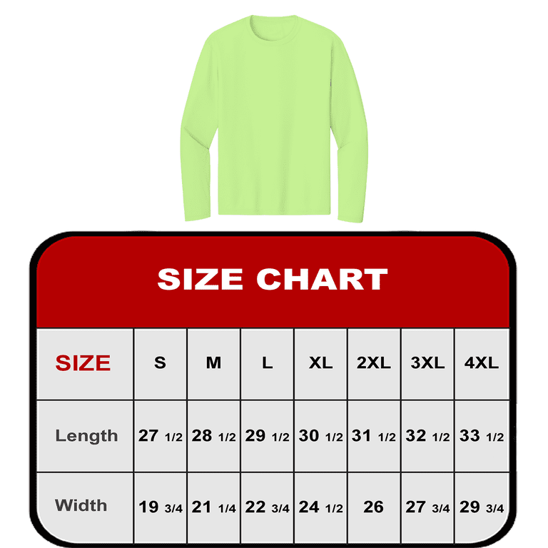 Zfeel Men's Hi-Vis Long Sleeve Work Tee, Durable, Pure Dry Fit