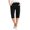 Black, variant on Cotton Linen Capri Pants for Women Folded Hem Elastic Waist Drawstring Knee Length Casual Summer Shorts with Pockets,2XL,Gray