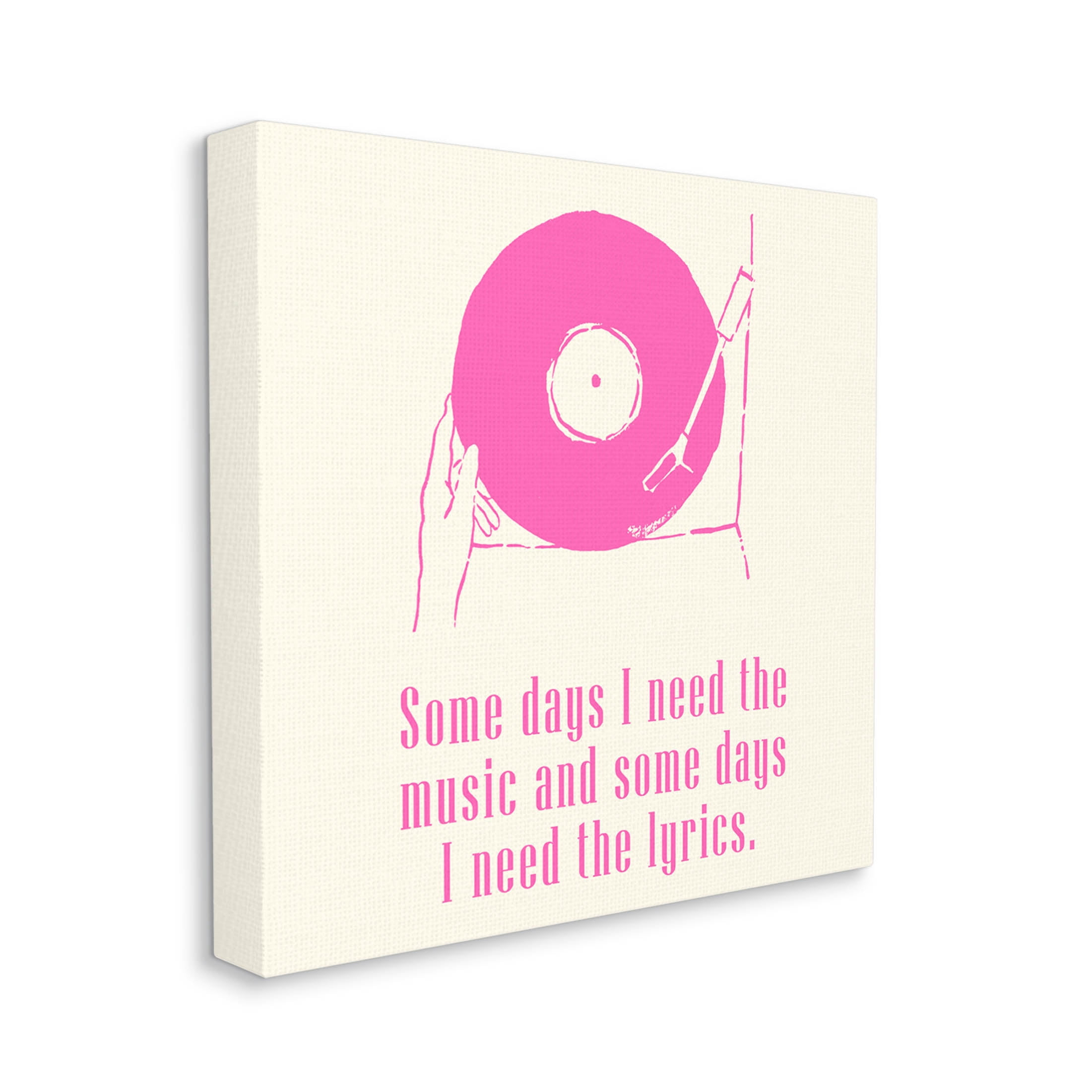 Stupell Industries Somedays Music and Lyrics Phrase Graphic Art Gallery Wrapped Canvas Print Wall Art, Design by Melissa Wang