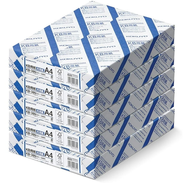Papel Kokuyo A4 KB, 2500 hojas, 64 g/m², 80 FSC brillante