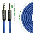 thumbnail image 3 of For Nylon Aux Cable 10ft- Blue, 3 of 5