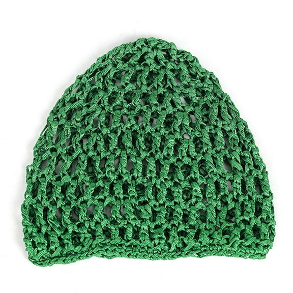 Zhuge 3-Piece Women’s Mesh Crochet Hair Net Snoods, Soft Rayon Knit Hair Cover, Cozy Sleeping Hair Accessory, Green