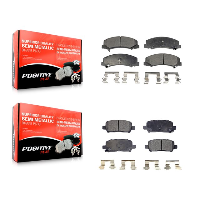 Positive Plus Front Rear Semi-Metallic Brake Pads Kit for Car Chevrolet Impala Limited KPF-100067