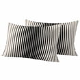 thumbnail image 6 of Black Striped Outdoor Pillow Covers 20x12 Inch Lumbar Pillow Covers Set of 2 Waterproof Decorative Throw Pillow Cases Farmhouse Beige Stripes Vintage Rustic Cushion Covers for Patio Garden Couch, 6 of 8