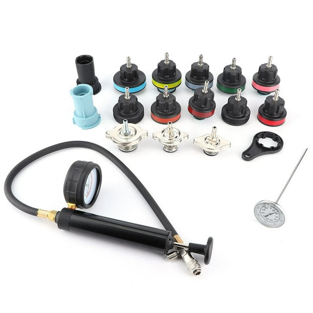 Détecteur de Fuite d'Eau, Kit de Système de Refroidissement Kit de Testeur de Système de Refroidissement de Voiture, Test de Pression Pompe à Main, pour Véhicule Interne Externe