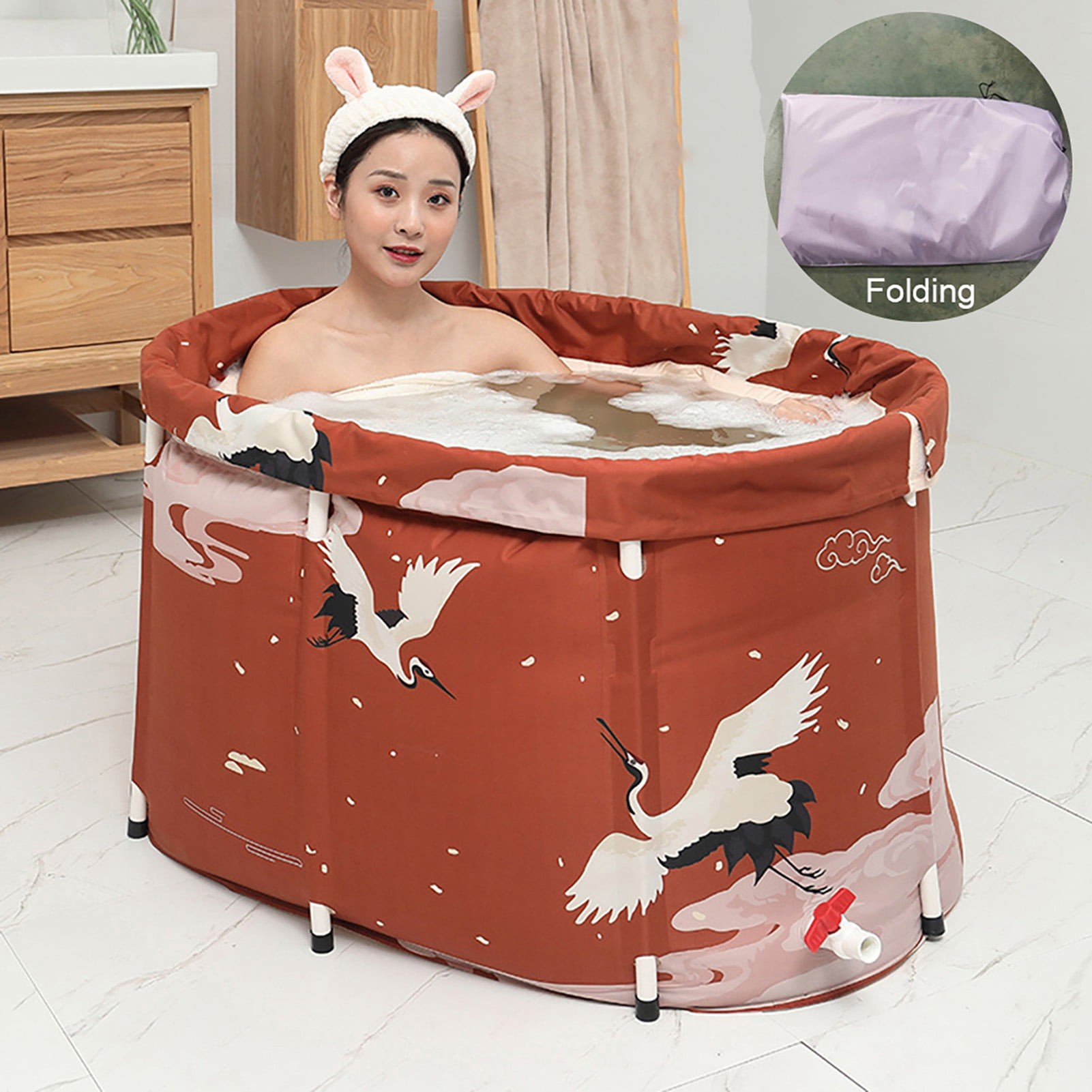 Folding bathtub set Portable Bathtub Thick Plastic Folding Bath Tub for