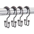 thumbnail image 5 of 12 ganchos de ducha dobles de metal resistentes al óxido para cortina enrollable, ganchos para cortina de ducha, anillos de ducha para baño y ducha, 5 of 5
