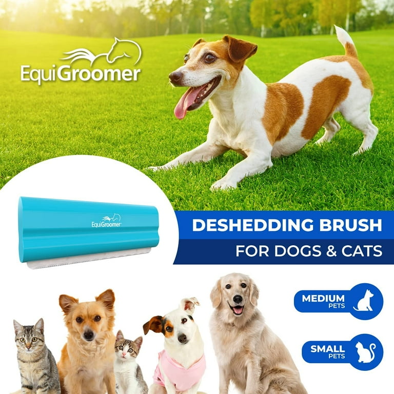 EquiGroomer Deshedding Brush for Dogs and Cats | Undercoat Deshedding Tool for Large and Small Pets | Comb Removes Loose Dirt, Hair and Fur | Perfect Clean for Short and Long Hair Grooming Shedding