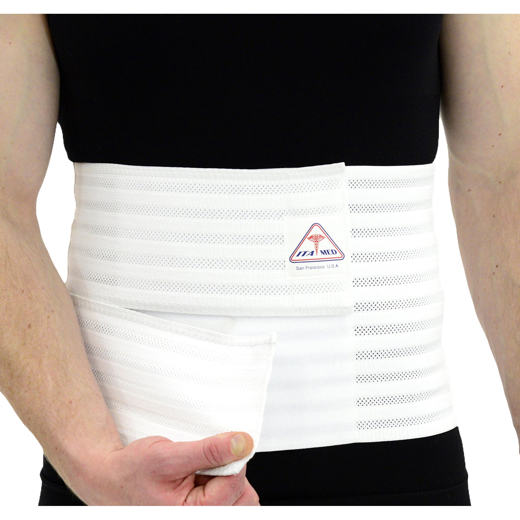 ITA-MED Men’s Breathable Elastic Postsurgical Recovery Binder, Abdominal and Back Support, AB-412(M)
