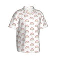 thumbnail image 3 of Xecao Rainbow print Hawaiian shirt - a stylish short-sleeve button-down for men, perfect for casual beach and tropical outings., 3 of 9