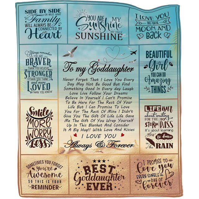 LHSHID Goddaughter Gifts from Godmother Gifts for Goddaughter Blanket God Daughter Gifts Goddaughter Blanket from Godmother To My Goddaughter Blanket Throw 40"x50"
