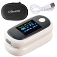 thumbnail image 1 of Oxímetro de pulso de dedo recargable por USB, oxímetro SpO2 PR, Monitor Médico de ritmo cardíaco y oxígeno en sangre para niños y adultos, 1 of 4