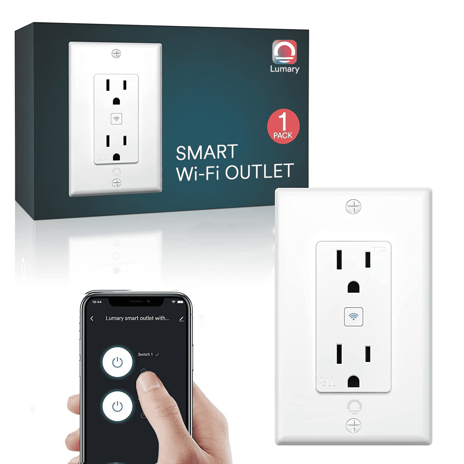 Lumary Smart Wall Outlet Smart Electrical Outlet That Work with Alexa