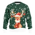 thumbnail image 5 of Christmas Sweatshirt for Men Women Long Sleeve Crewneck Loose Casual Cute Reindeer and Snowflake Print Pullover Sweatshirts, 5 of 8