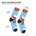 thumbnail image 3 of KLL Sushi Salmon Surfing Print Cool Socks Men's Women's Crew Socks Funny Crazy Novelty Stockings, 3 of 7
