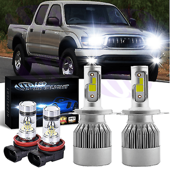 for Toyota Tacoma 2012-2015 Combo LED Headlight Kit Hi/Low Beam Fog Light Bulbs