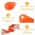 thumbnail image 2 of Set of 4 Silicone Collapsible Kitchen Funnel - X-Small to Large Sizes for Easy Liquid Transfer Food Grade Silicone Collapsible Gadgets (Multicolor), 2 of 6