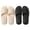 Black+Beige, variant on 2Pack Foldable Travel Slippers for Women - Non-Slip EVA Slides - Portable Compact Shower & Beach Shoes