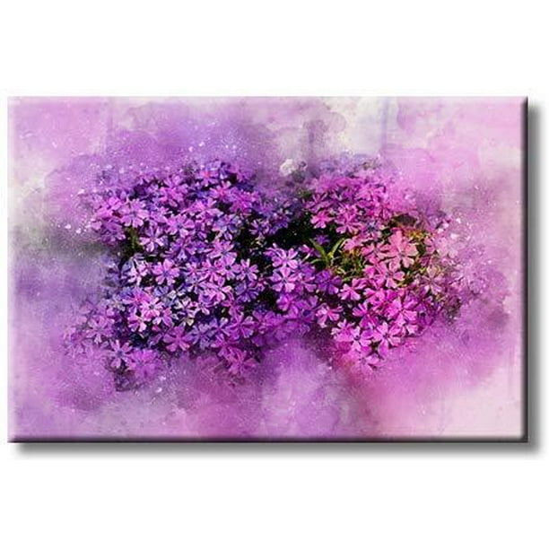 Lavender Flowers Picture on Stretched Canvas, Wall Art Décor, Ready to