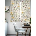 thumbnail image 4 of Wildflowers Blossom Sheer Curtains 63 Inch Length 2 Panels Set, Spring Pastoral Botanical Flowers Beige Voile Window Treatment Curtains Sheers Drapes for Bedroom/Living Room/Kitchen 52x"63"x2, 4 of 7