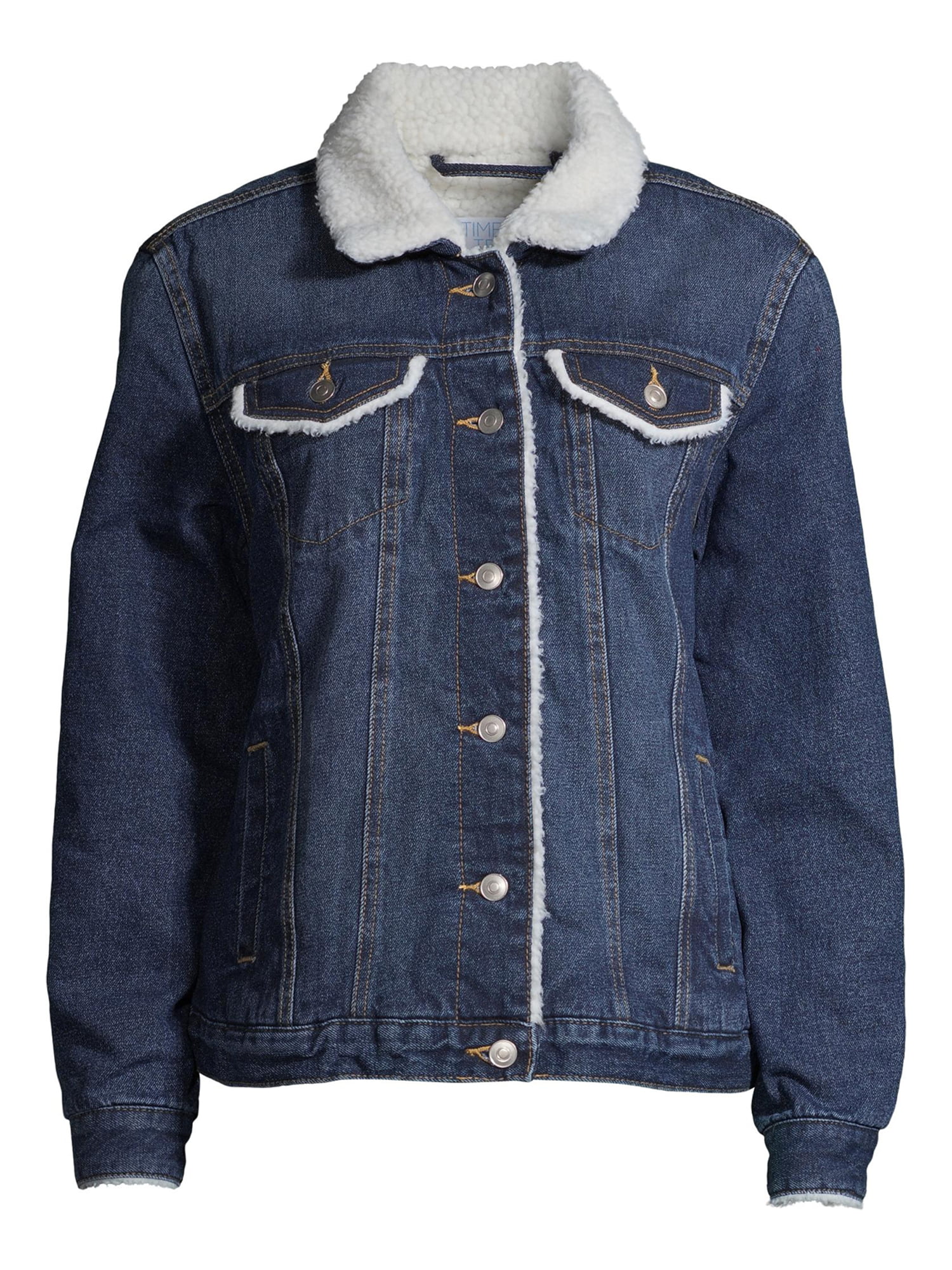 jean jacket with sherpa lining womens